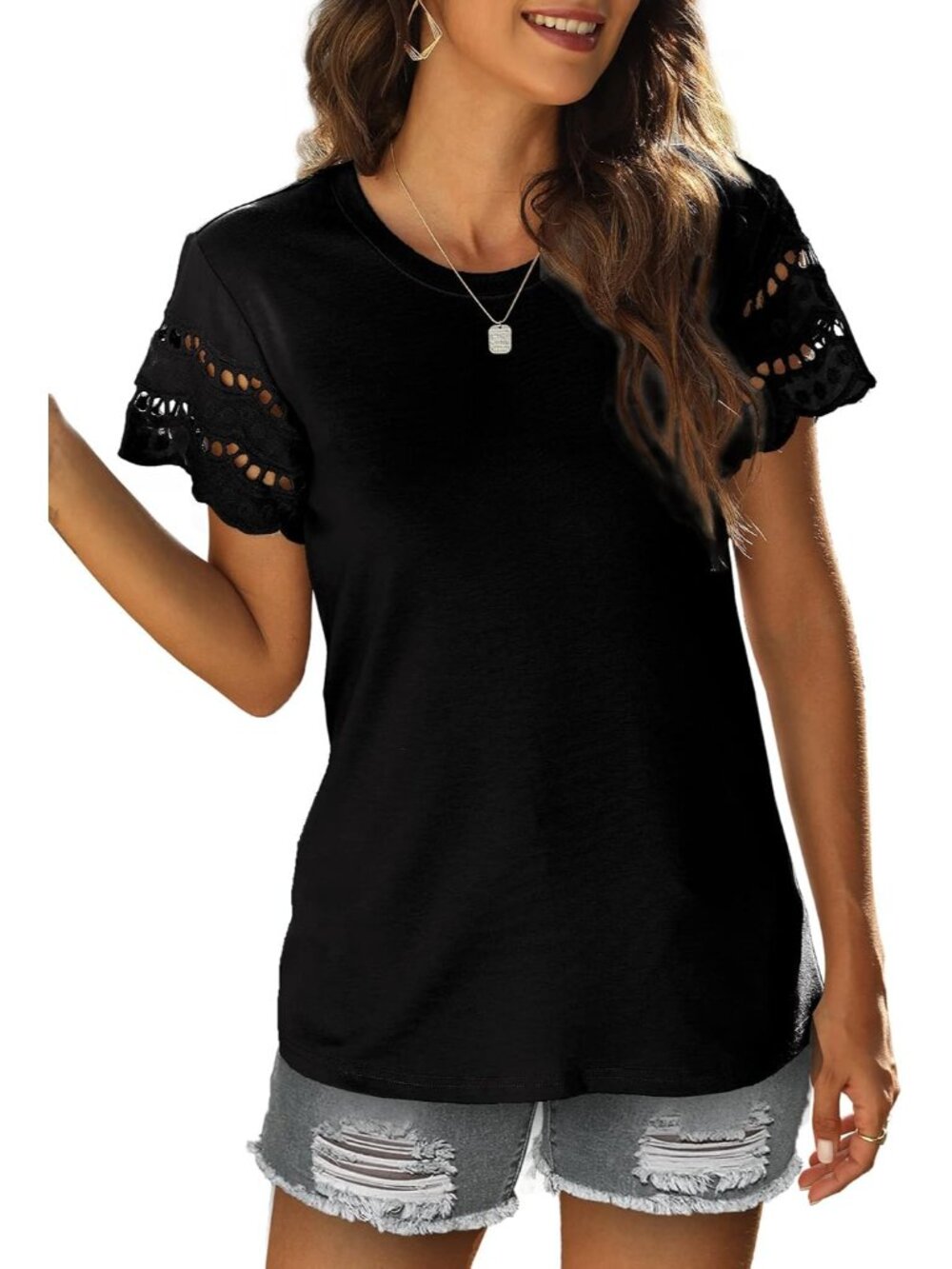 Wiholl Womens Tops Dressy Casual Short Sleeve Shirts Beach Vacation Clothes Summ